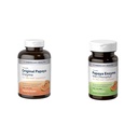 American Health Papaya Seedeensüüm Näritavad tabletid Bundle - Originaalne 600 Count ja klorofüll 100 Count