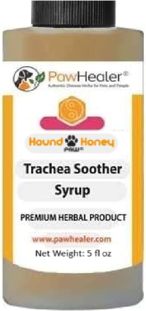 PawHealer® Hound Honey: Trachea Soother Syrup - 150 ml (5 fl oz) - Natural Herbal Remedy for Symptoms of Collapsed Trachea - Maitseb Hea - Lihtne manustada