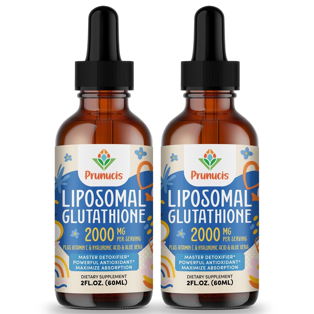 2000MG Liposomal Glutatiooni Vedelik, 98% Absorptsioon, Aktiivvorm L-Glutatiooni Lisand, Vegan Sõbralik, Võimas Antioksüdandi Kompleks Immuunsüsteemile, Vananemine Kaitse, Detox, 4 FL.OZ