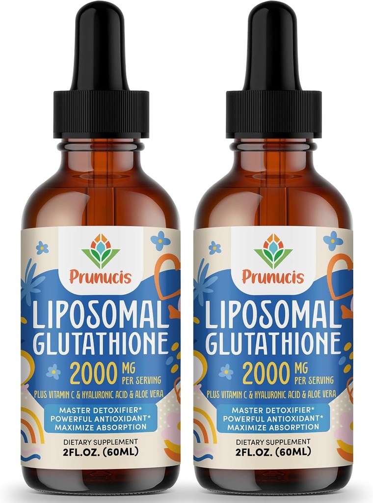 2000MG Liposomal Glutatiooni Vedelik, 98% Absorptsioon, Aktiivvorm L-Glutatiooni Lisand, Vegan Sõbralik, Võimas Antioksüdandi Kompleks Immuunsüsteemile, Vananemine Kaitse, Detox, 4 FL.OZ