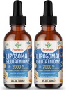 2000MG Liposomal Glutathione Liquid, 98% Absorption, Active Form L-Glutathione Supplement, Vegan Friendly, Powerful Antioxidant Complex for Immune System, Aging Defense, Detox, 4 FL.OZ