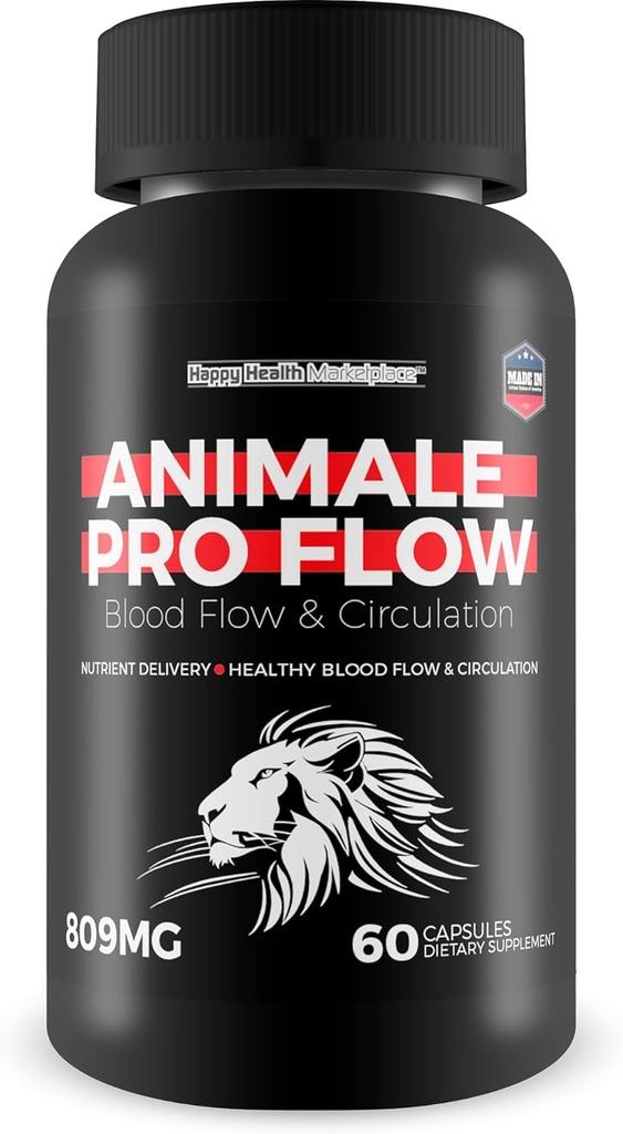 Animale Pro Flow - Meie parim verevoolu täiendus - Pro Animale Mees Terviselisa verevoolu hoolduseks - Tervislik verevool Vereringluse täiendused meestele - Pro Animale pillid meestele