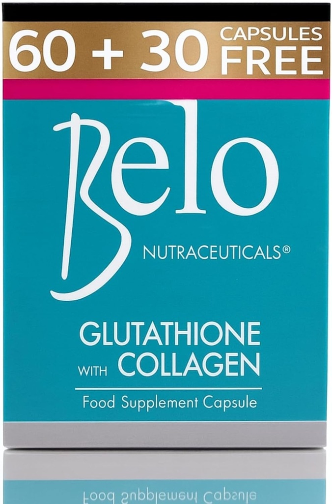 Belo Essentials Glutatioon + kollageen Naha valgenduskapslid 60 Kapslit Eriti suur