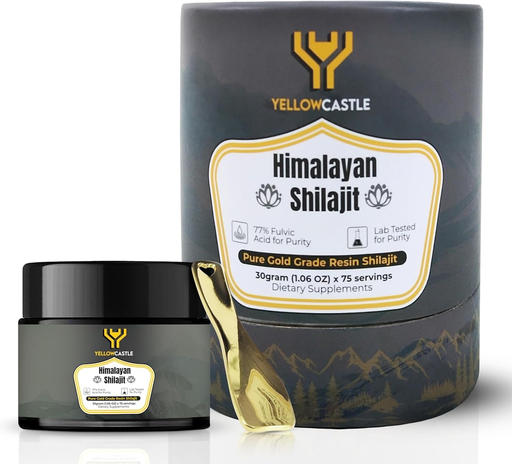 Himaalaja Shilajit vaik | kõrge potentsi puhas Shilajit meestele ja naistele - 85+ jälgi mineraalid, 75% + Fulvic Acid Energy Boost, Immune Support, 75 Serving Organic Vasin koos Lab Test Report, 400mg