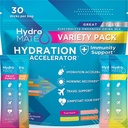 HüdroMATE Elektrolüüt Pulber Variety Pack Hüdreerimispaketid Madal suhkur 30 Count