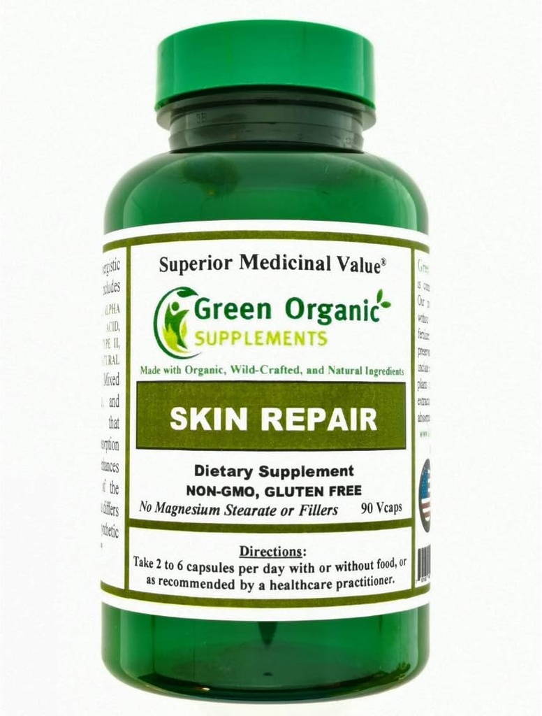 Rohelised orgaanilised toidulisandid Nahk, psoriaas, ekseem (Pack of 1)