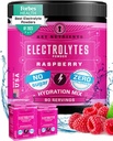 PÕHITOITMED Multivitamiini elektrolüüdid Pulber puudub suhkur - mahlane vaarika elektrolüütpulber - Hüdraadipulber - Ei Kaloreid, Gluteenivaba Keto Elektrolüütide Pulber - 90 Servings - Valmistatud USA-s