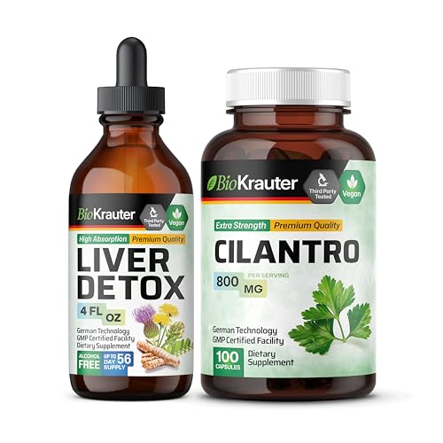 BIO KRAUTER Maksa Detox Tinktuur 4 Fl. Oz... Cilantro 100 kapslit