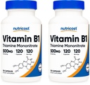 Nutrikost B1-vitamiin (tiamiin) 500 mg, 120 kapslit (2 pudelit)