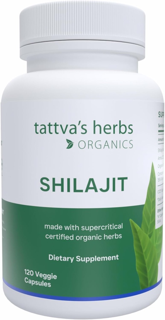 Tattva maitsetaimed Shilajit Taimne täiendus, Shilajit meestele ja naistele, Himalayan Shilajit kapslid, Shilajit Extract, 1 Pack, 120 Count, 25 aastat Premium Service