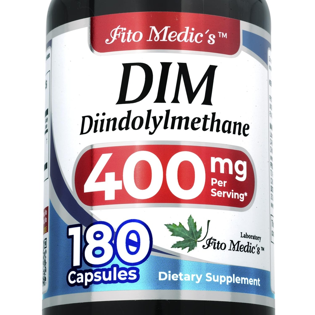 FITO MEDIC'S Lab | dim Supplement |180 kapslid |400 mg | dim | diindolüülmetaan | dim Supplement 400mg | Ultra kõrge imendumine.