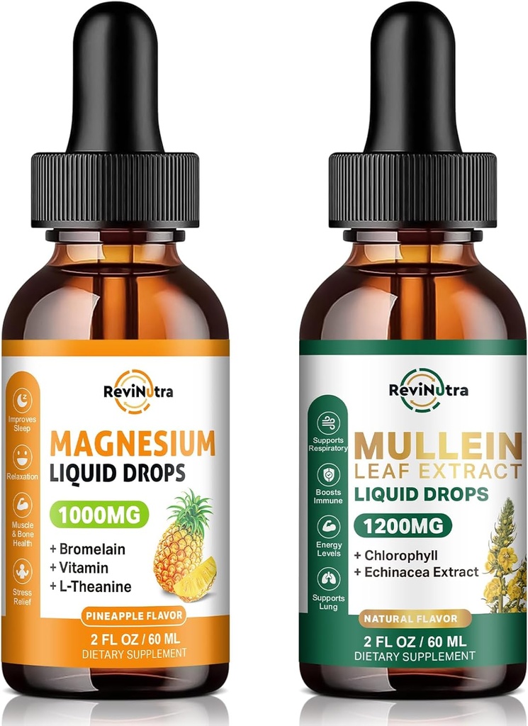 Vedel magneesiumi lisand ja Mullein tilgad kopsudele