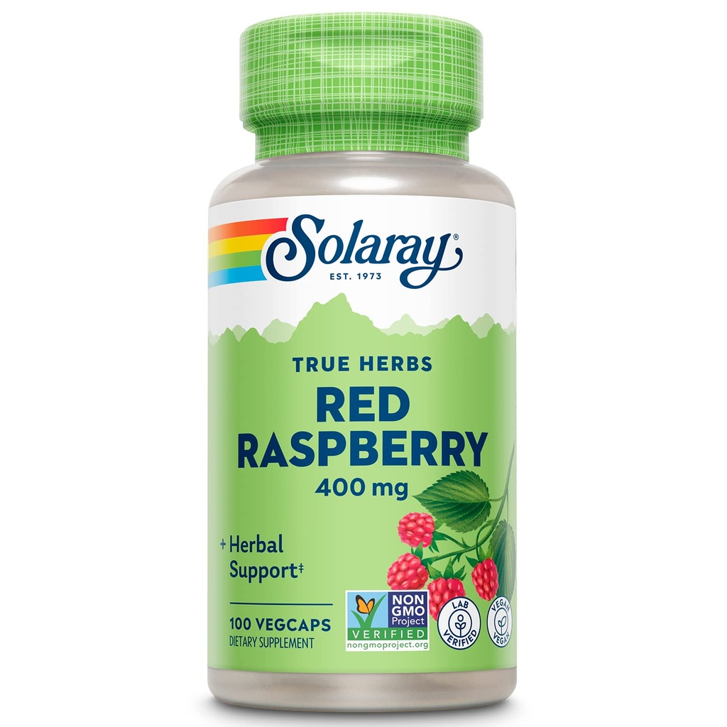 SOLARAY Red Vaarika Lehed Kapslid, 400 mg | 100 Count