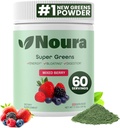 Super Greens Pulber, 60 Servings - Immunity, Seedeensüümid Ja Probiootikumid Energia, Soolestiku Tervis, Bloating Relief Naistele - Rohelised Superfood Powder - Segatud Berry