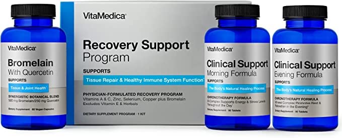 VitaMedica | Taastamise tugiprogramm | Natural Post Surgery Support Supplements | Clinical Support | Bromelain Quercetin | Arnica Montana | A-vitamiin, C-vitamiin, tsink | Gluteenivaba | Valmistatud USAs