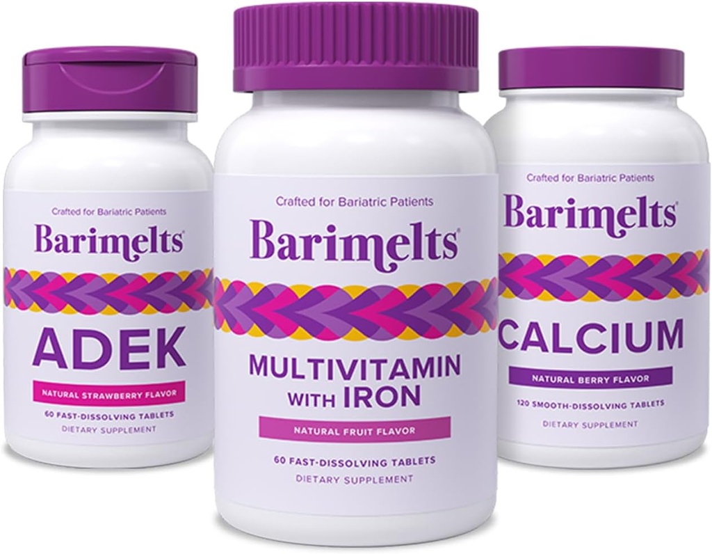 BariMelts Tee Bariatric Edu Pack - Multivitamiini Raud, Kaltsiumtsitraat ja ADEK