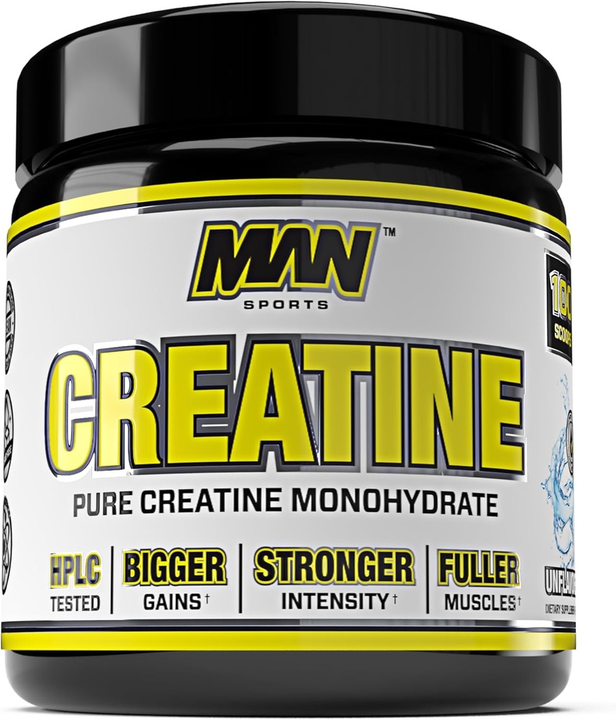 Man Sports 100% puhas kreatiini monohüdraat pulber, neutraalne, 500 Gram - 100 Servings