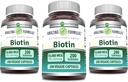 Amazing Formulas Biotin 10000 mcg Veggie kapslid | Vitamiin B7 täiendus | Mitte-GMO | Gluteenivaba | Valmistatud USAs (200 Count | 3 Pack)