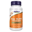 NOW Toidulisandid, Aloe 10 000 ja probiootikumid 10-tüvega (5 miljardit) probiootiline segu, 60 Veg kapslit