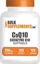 BulkSupplements.com CoQ10 200mg Softgels - südame tervise jaoks, koensüüm Q10 200mg toidulisand, gluteenivaba, 1 Softgel per Serving, 120 loend (pakk 1)