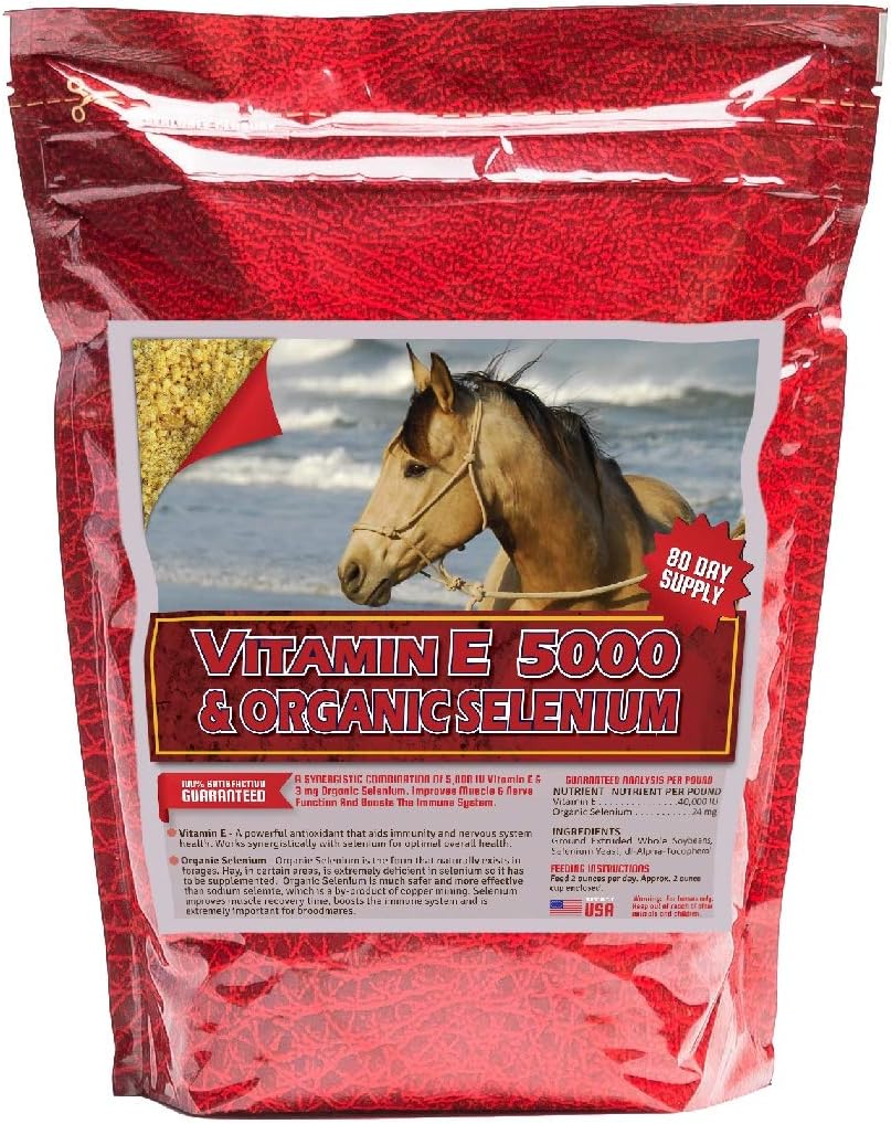 E-vitamiin ja orgaaniline seleen 10 naela, 5000 RÜ E-vitamiini ja 3 mg orgaanilist seleeni annuse kohta