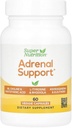 Super Nutrition Adrenal Support L-türosiini, Rhodiola ekstrakti, Ashwagandha ekstrakti ja Eleuthero ekstrakti, 60 Veggie kapslit