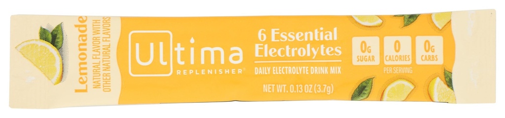 Ultima Replenisher Lemonaadi elektrolüütide joogisegu ühekordne, 0, 13 Oz
