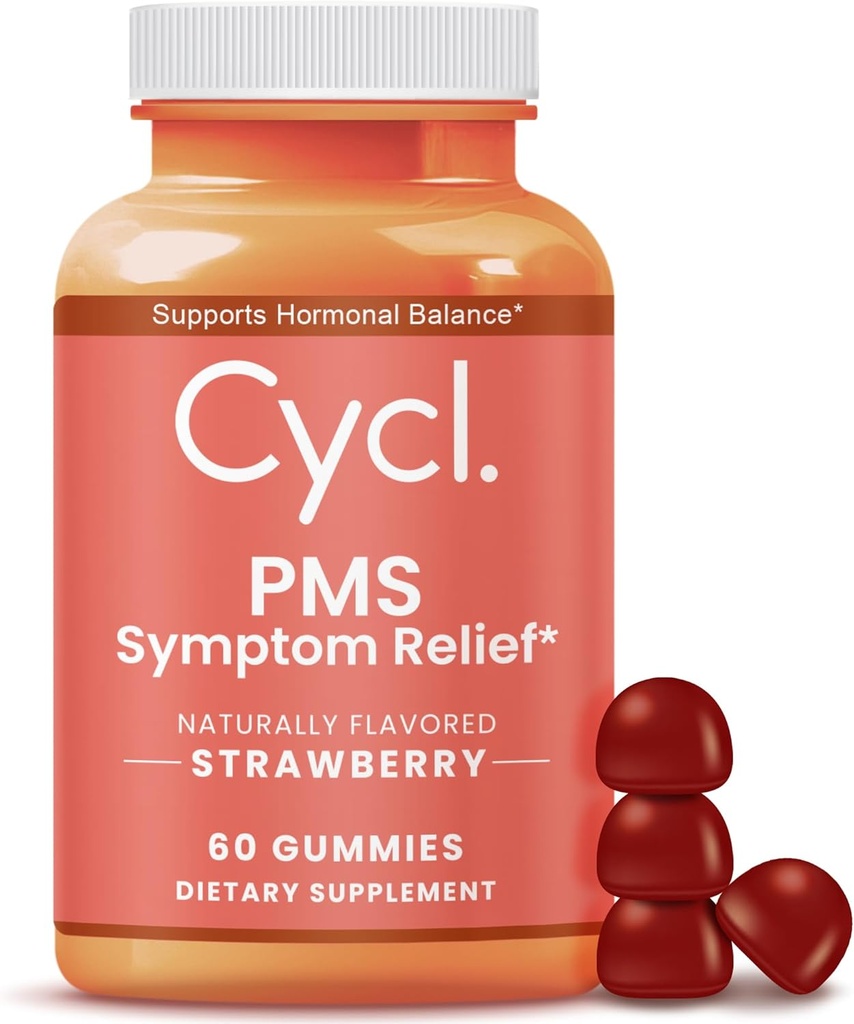 PMS Support Gummies naistele - Chasteberry Supplement hormoonide tasakaalu ja menstruaalkrampide leevendamiseks - 60 Count