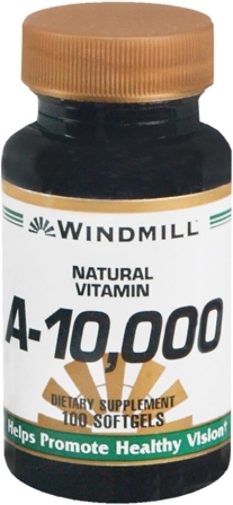 A-vitamiin 10 000 IU Softgels 100 Soft Gels (2. pakk)