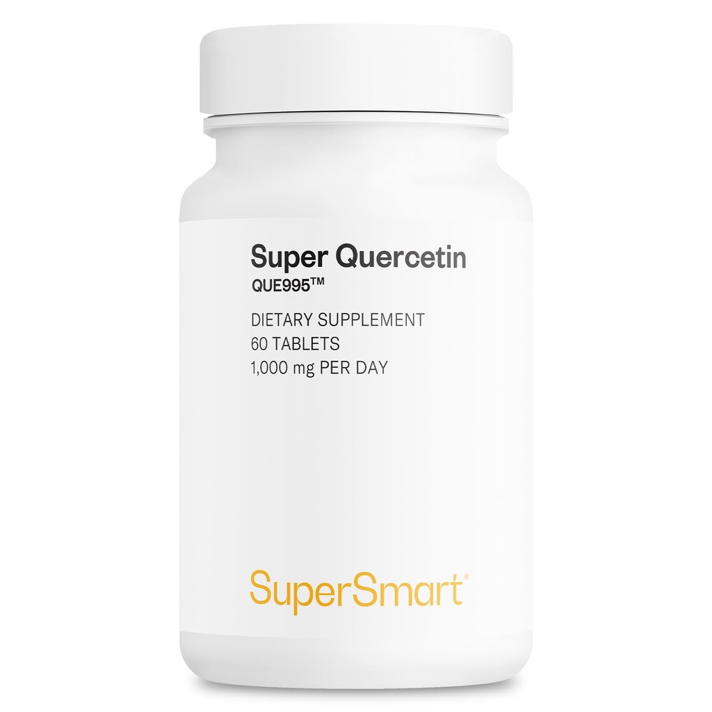 Supersmart - Super Quercetin 1000mg päevas (Patented QU995) - kõrge puhtusastmega kvertsetiini lisand - looduslikud bioflavonoidid | Mitte-GMO & Gluteenivaba - 60 tabletti