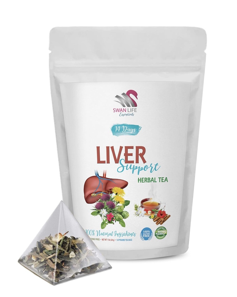 Maksa Detox maitsetaimed - MAKSUS DETOX HERBAL TEA, 14 päeva - takjajuur ja võililletee, maks toetav tee orgaaniline, maksa detox tee kofeiinivaba, maksa puhastav detox & remont taimetee, 1 Pack 14 kotti