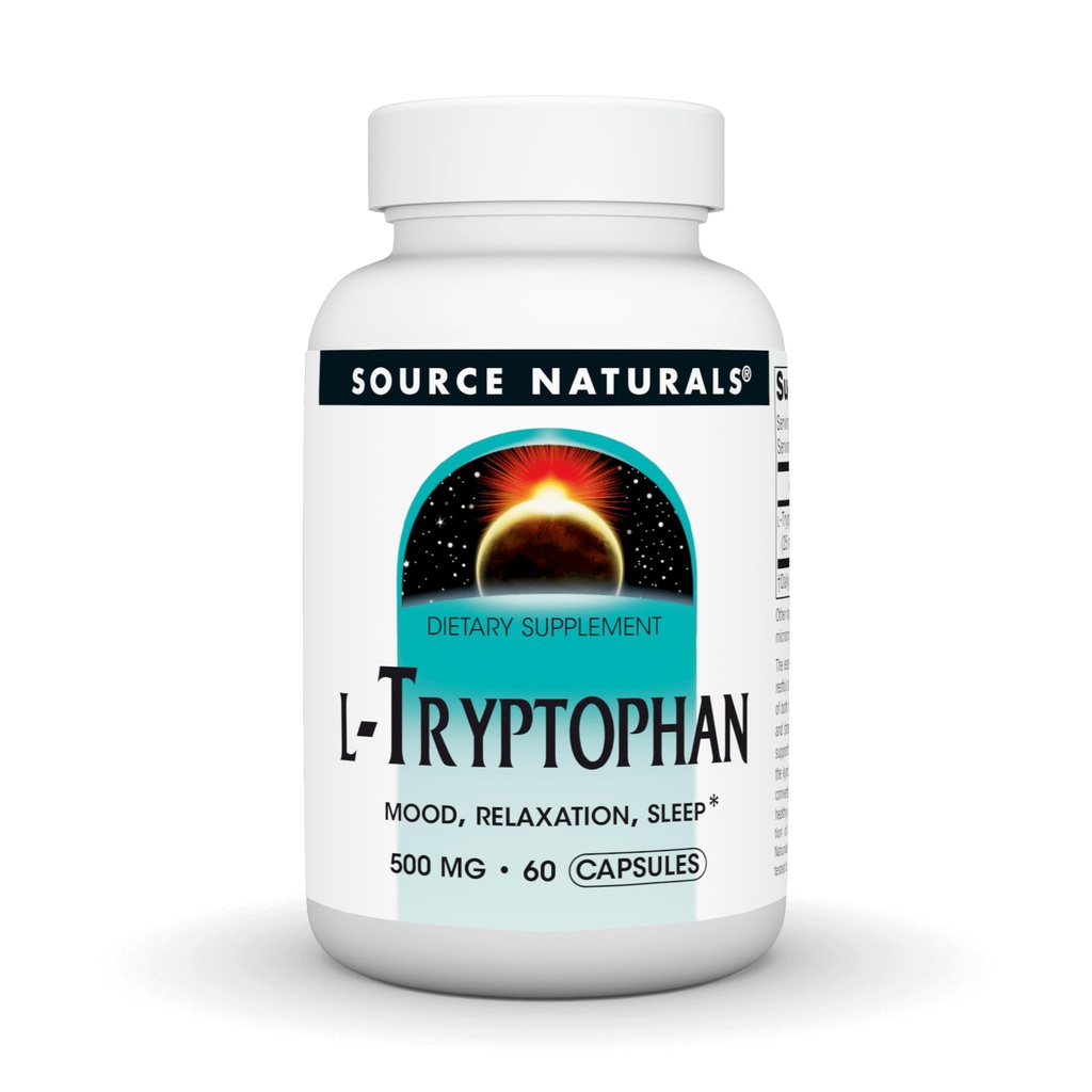L-trüptofaan, meeleolu, lõõgastumise ja une jaoks *, 500mg - 60 kapslit