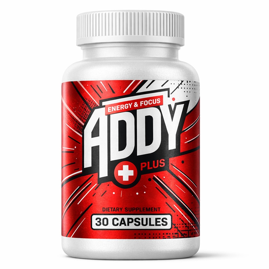 ADDY Plus - Brain Booster - Fookus, energia ja mälu tugivitamiinid - Adderall Alternatiivne - Fookus & Energia Täiendus - Puhas energia - Terav fookus - Tee rohkem Addy Plus - 30 ct
