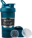 BlenderBottle Shaker pudel koos pillide korraldaja ja ladustamise valgu pulber, Classic V2 ProStak System, 22-Ounce, Ocean Blue