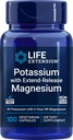 Elu pikendamine 99mg Kaalium laiendatud vabanemisega Magneesium 250mg, 100 Veg Caps - Gluteenivaba - Mitte-GMO - Taimetoit meestele ja naistele - Dual-Action Mineral Formula