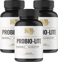 Kuldne pärast 50 probio-Lite - soolestiku tervise ja seedimise toetamiseks - probiootikumid meestele ja naistele - 3 pudelit - probiootikumid aeg-ajalt kõrvetised, gaas, seedimine
