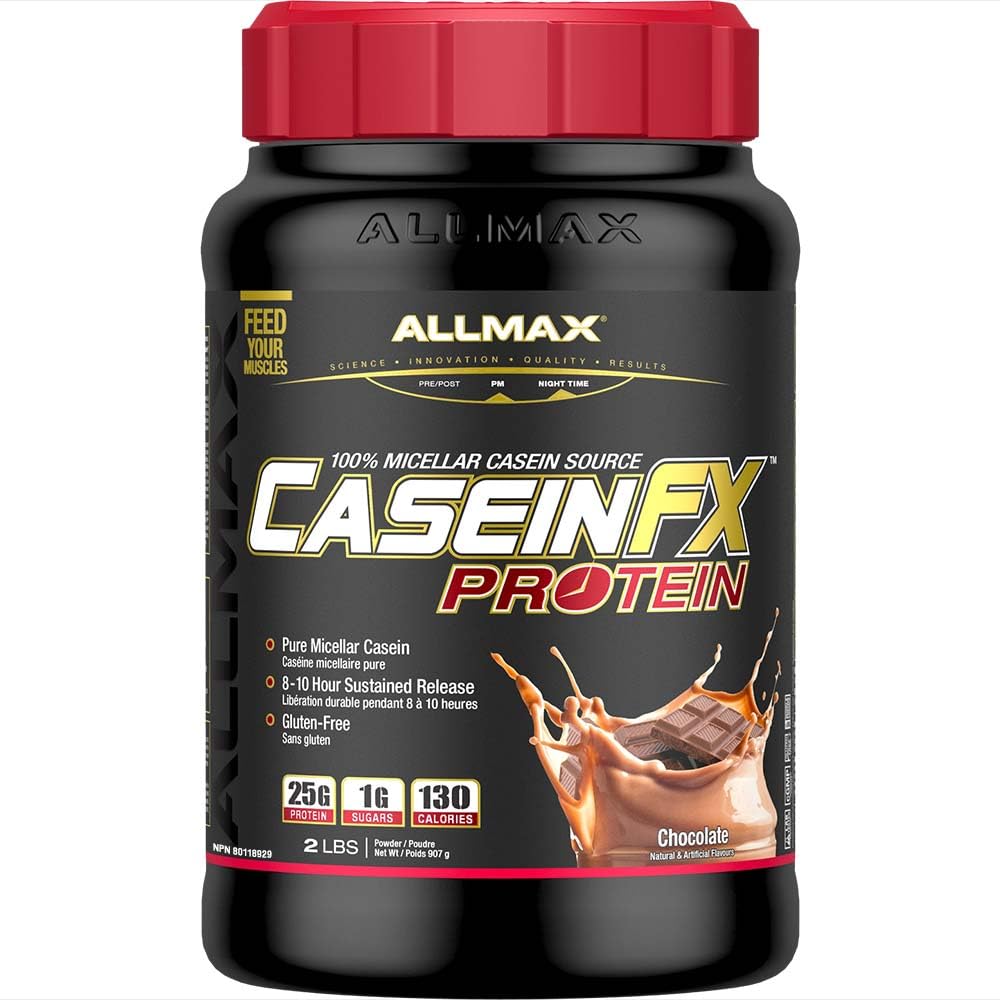 ALLMAX kaseiin-FX valk, šokolaad - 2 naela - 25 grammi aeglaselt vabastavat valku Scoopi kohta - madala carb & null-lisatud suhkur - ligikaudu 27 serveerimist