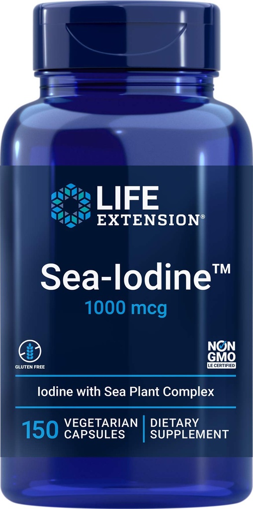 Life Extension Sea-jood kapslid, 1000 mcg, 150 Veg kapslid, looduslik joodi täiendada Kelp ja põiswack