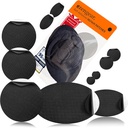 aZengear Repair Patches - veekindel, isekleepuv, pisara-külma-kuuma-vastupidav polüester kangas, et fikseerida jakk, puffer, lumekott, kingad, telk, PVC, rõivad, polster (must)