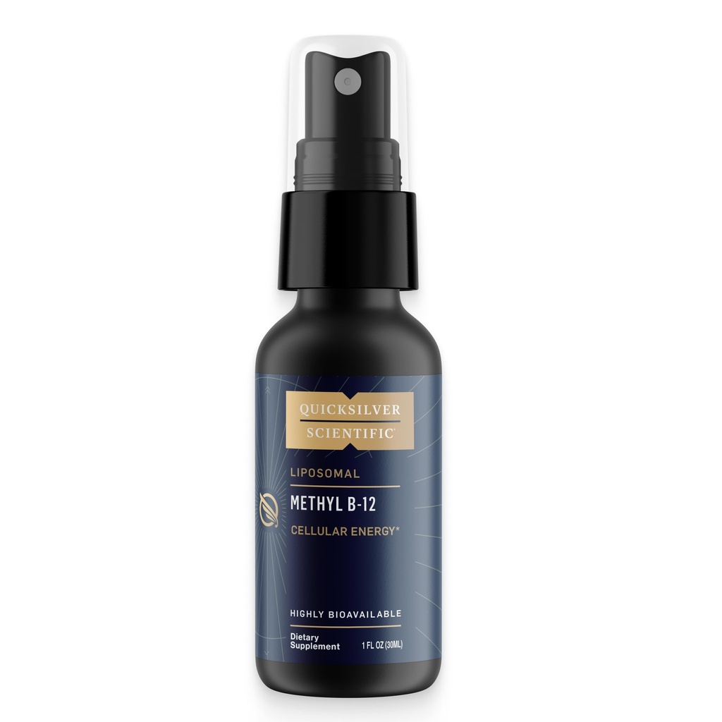 Quicksilver Scientific Methyl B12-1000mcg Vitamiin B12 metüülkobalamiinina - nanotehnoloogiaga parema imendumise jaoks - toetav energialisa (30 ml / 90 serveerimist)