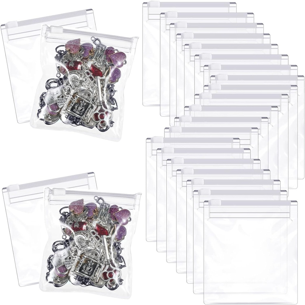 Pill Pouch kotid Zippered Pill Pouch Korduvkasutatavad Pill Kotid Clear Plastist Pill Kotid Iseseisev Reisimeditsiini Korraldaja Slaidlukuga tursamaksaõli, pillid ja väikesed esemed (36 tükki)