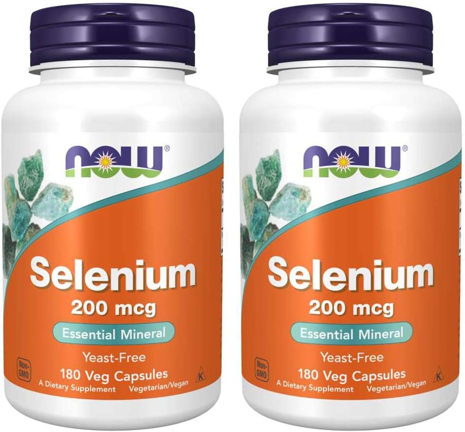 Nüüd toidud Selenium 200 mcg VCaps, 180 loend (pakk 2)