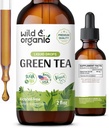 Looduslik ja orgaaniline roheline tee ekstrakt Vedel tilgad - Antioksüdant täiendus - Natural Green Tee Supplements w / Camelia Sinensis - Vegan, suhkur ja alkoholivaba tinktuur - 2 fl oz