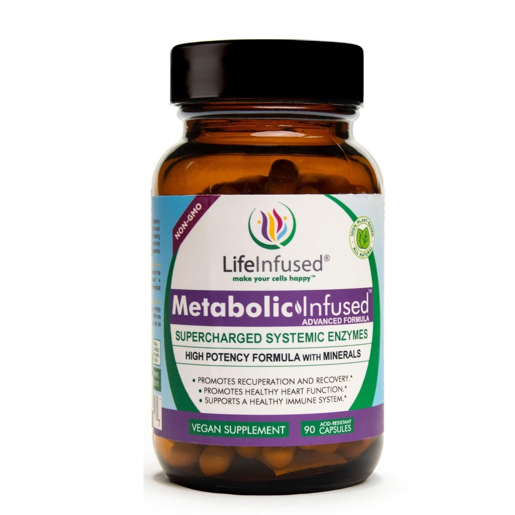 Elu jooksul infundeeritud metaboolne infundeeritud - Premium 11 süsteemsete ensüümide ja 72 peamise mineraali segu optimaalsete keha funktsioonide ja tervisliku immuunsüsteemi jaoks - Vegan Heaks kiidetud - 90 Servings