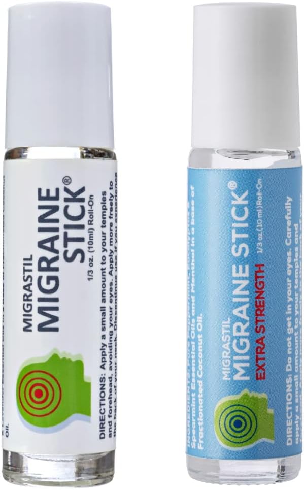 Põhiline Vigor Migrastil Originaalne migreenipulk, ekstra tugevus Migreenipulk, Kiire jahutamine Migreen, Pinge Peavalu Toetus Valmistatud USA-s