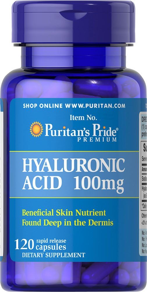 Puritan's Pride Hüaluroonhape 100 mg kapslid, 120 loend