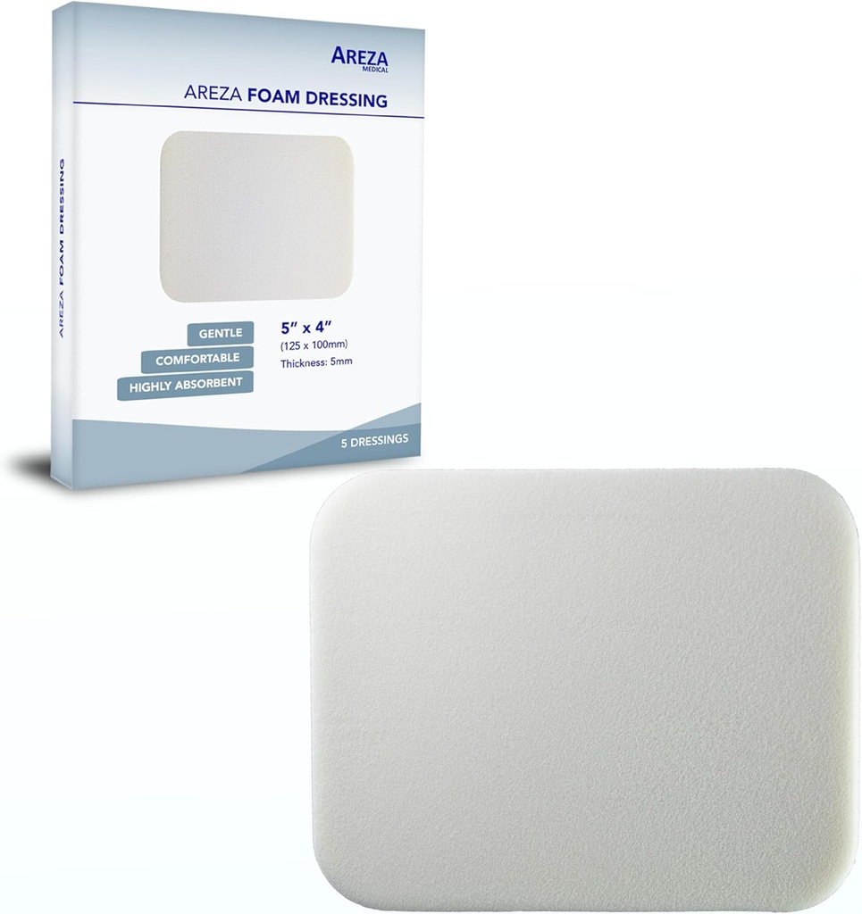 Areza Medical - vahthaava riietus - polüuretaan - steriilne - 5" x 4" (12,5 cm x 10 cm) - 5 PCS