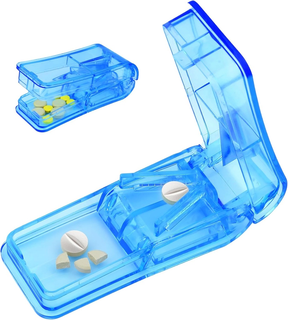 Pill Cutter Splitter väikestele ja väikestele pillidele Parim pillide lõikaja Splitter 1/4 Vitamiinid Pill Splitter Lõikab Kilpmed Meditsiin Tablett Lõika kahekordsed Pill Korraldaja