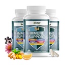 GreeNatr Immune Support Supplement koos vitamiin C, D3, Tsink 50mg, Quercetin, Echinacea Purpurea, Sambucus Elderberry ja ingver täielikuks immuunkaitseks - 60 kapslit (3 pudelit)