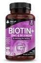 Biotiin Juuksekasvu Vitamiinid 12000mcg Kõrge tugevusega kookosõli - Soodustab Tervislik juuste nahk ja küüned - Biotiin Vitamiinid Naiste ja meeste Vegan, Gluteenivabad Toidulisandid - Valmistatud Suurbritannias New Leaf
